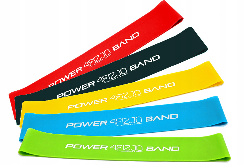 ZESTAW 5 GUM DO ĆWICZEŃ MINI BAND 4FIZJO FITNESS gumy do ćwiczeń fitness ranking
